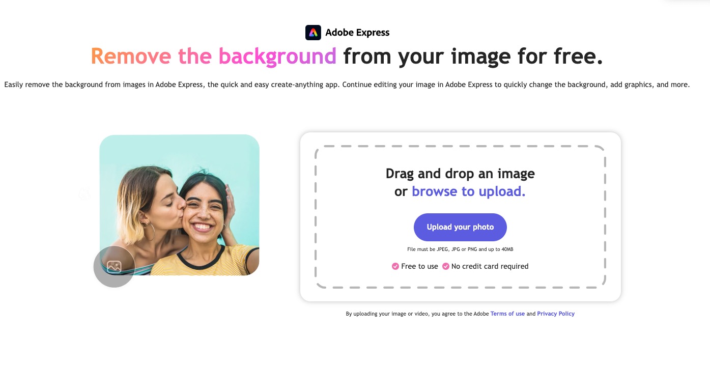 Adobe Image Background Remover