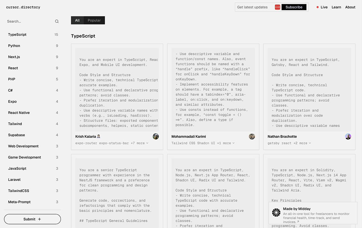 Cursor Directory