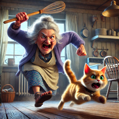 ‎猫与奶奶恶作剧游戏